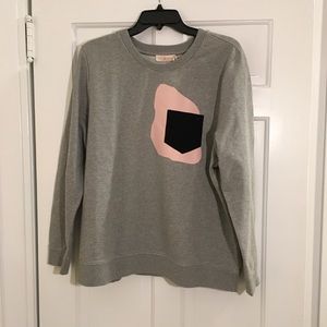Tory Burch NWT - Gray sweatshirt w/ pocket design